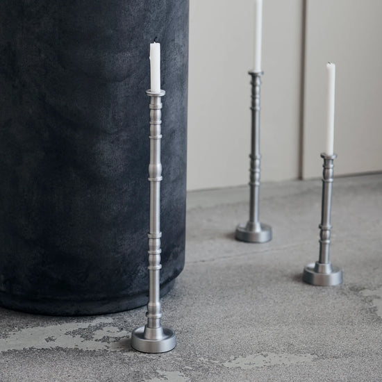 Candle stand, HDJersey, Silver oxidized