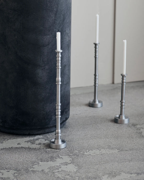 Candle stand, HDJersey, Silver oxidized