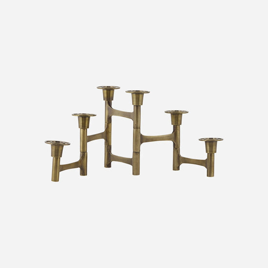 Kerzenständer mit 6 Armen, Move, Messing