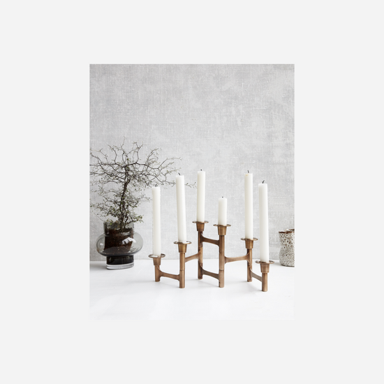 Kerzenständer mit 6 Armen, Move, Messing