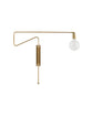 Wandleuchte, Swing, Messing