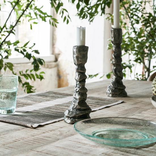 Candle stand, HDRaku, Antique silver
