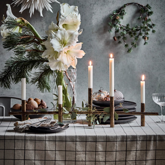 Kerzenständer, HDMaxi80, Antikes Messing-Finish