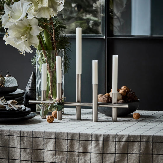 Kerzenständer, HDMaxi45, Antik-Silber