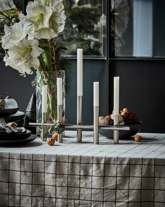 Candle holder, HDMaxi45, Antique silver finish