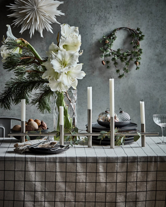 Candle holder, HDMaxi80, Antique silver finish