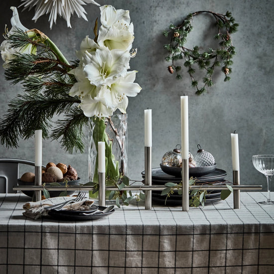 Kerzenständer, HDMaxi80, Antik-Silber