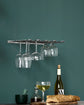 Wine Glass Shelf, HDStilio, Antique silver finish