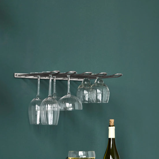 Wine Glass Shelf, HDStilio, Antique silver finish