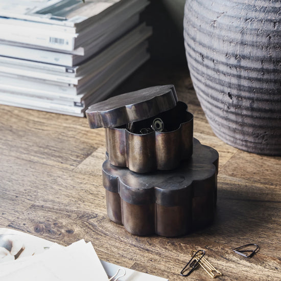 Storage w. lid, HDFloda, Antique brown