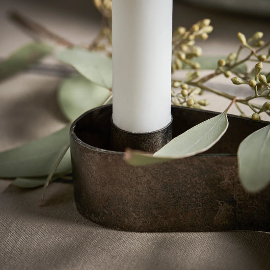 Candle holder, HDFlood, Antique brown