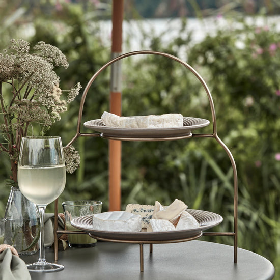 Plate stand, HDSana, Antique brass finish