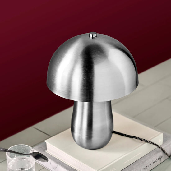 Tischleuchte, HDRoomie, Gebürstetes Silber-Finish