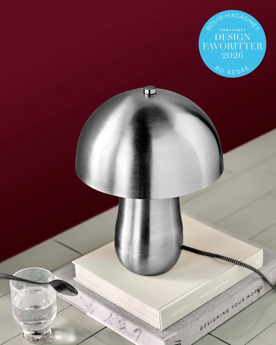 Bordlampe, HDRoomie, Børstet sølvfinish