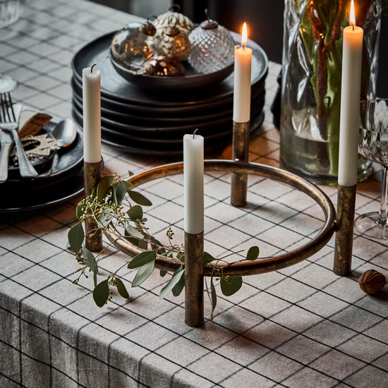 Kerzenständer, HDMaxi, Advent, Antikes Messing-Finish