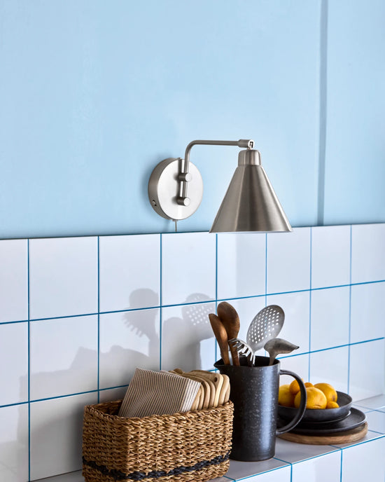 Wall lamp, HDGame, Brushed silver finish