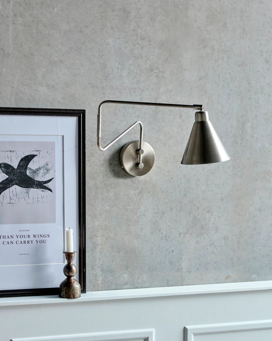 Wall lamp, HDGame, Brushed silver finish