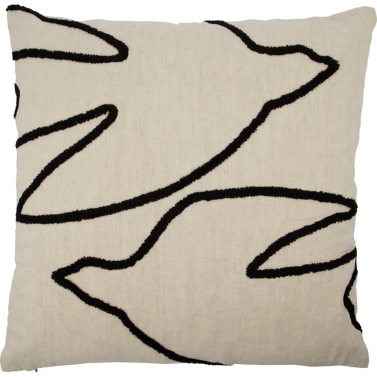 Cushion cover, HDFly, Black;Off-white