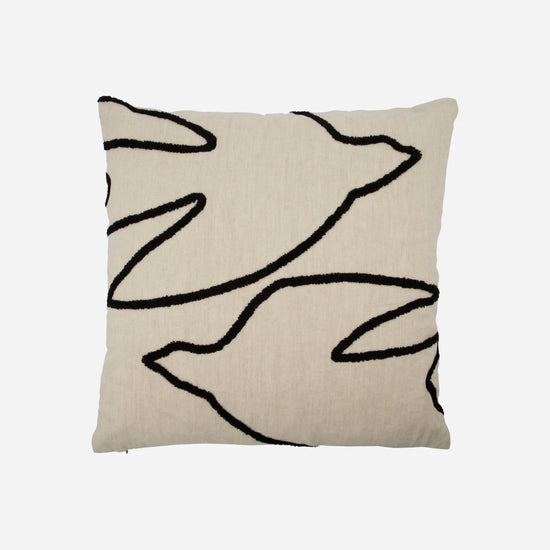 Cushion cover, HDFly, Black, Off-white