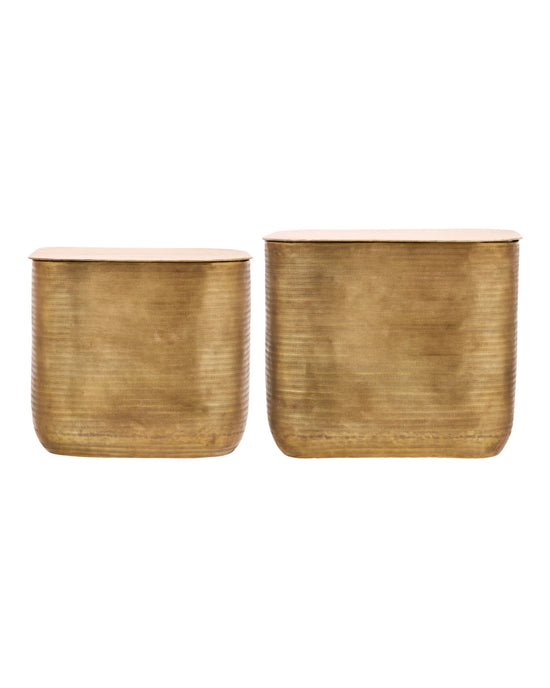 Couchtisch, HDCajas with storage, Gold