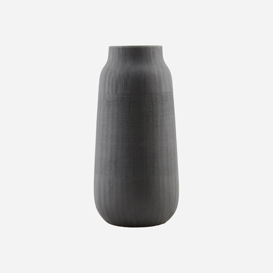 Vase, Groove, Schwarz
