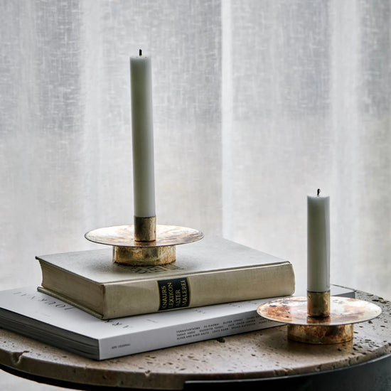 Candle holder, HDSimb, Antique brass