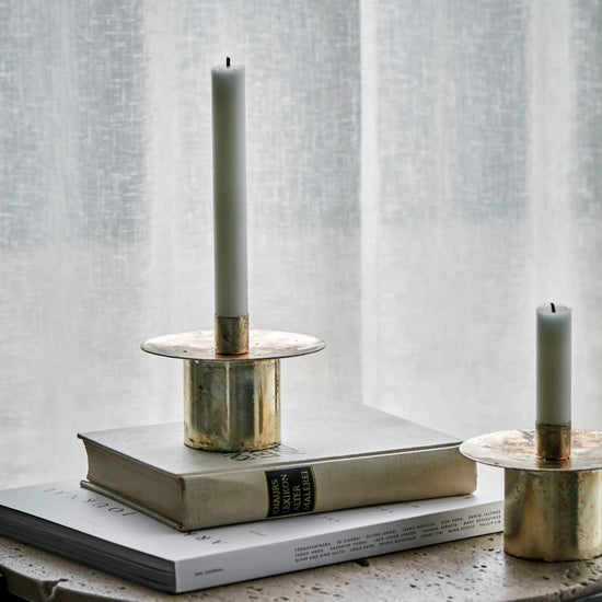 Candle holder, HDSimb, Antique brass
