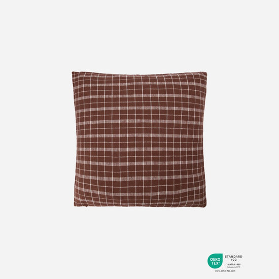 Cushion cover, HDThame, Brown check