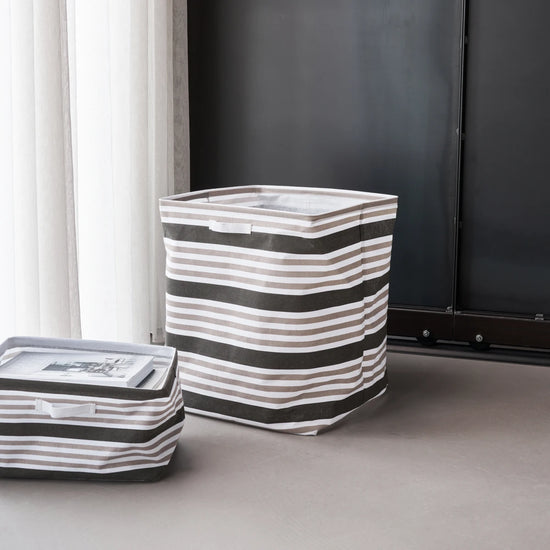 Storage basket, HDStore, Brown stripe