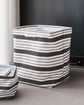 Storage basket, HDStore, Brown stripe