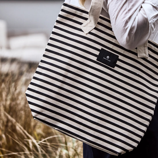 Tragetasche, HDCanva, Schwarz;Off-White