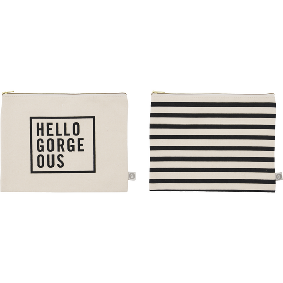 Clutch, HDCanva, Black;Off-white