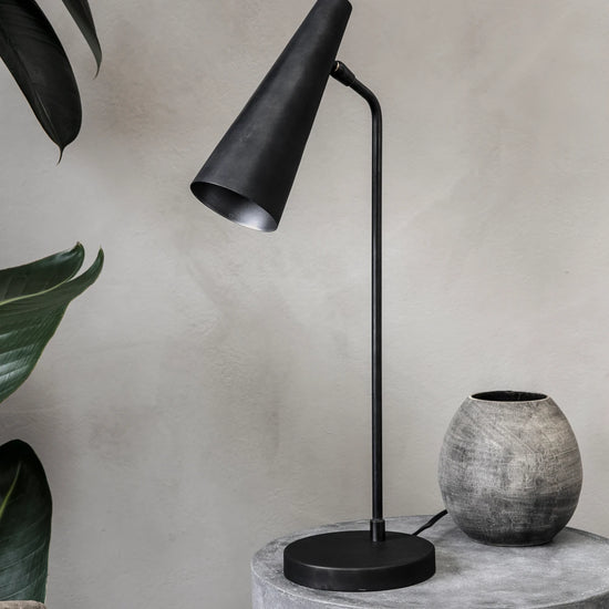 Bordlampe, HD, Mat sort