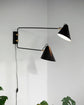 Wandleuchte, Club Double, Schwarz