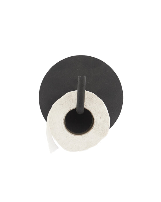 Toilet paper holder, HDText, Black