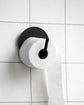 Toilettenpapierhalter, Text, Schwarz