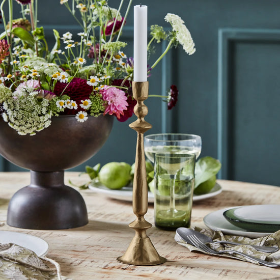 Candle stand, HDLumi, Antique gold finish