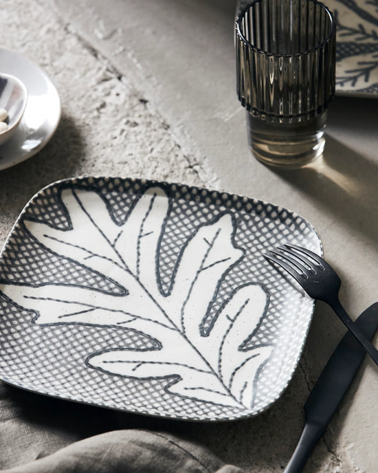 Plate, HDOak, Grey, Blue