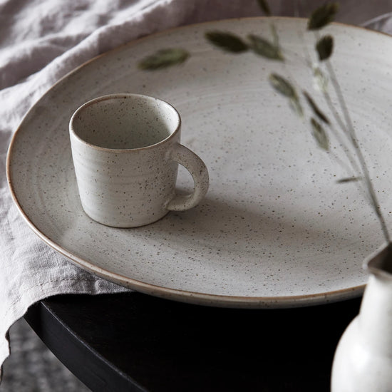 Tasse, Pion, Grau/ weiß
