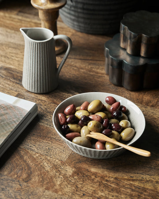 Bowl, HDPleat, Grey, Brown