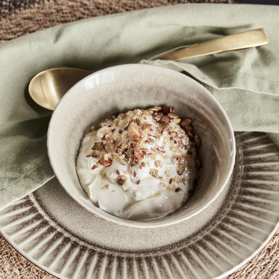 Bowl, HDPleat, Grey;Brown
