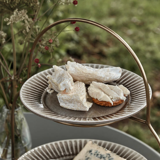 Lunch plate, HDPleat, Grey;Brown
