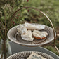 Lunch plate, HDPleat, Grey;Brown