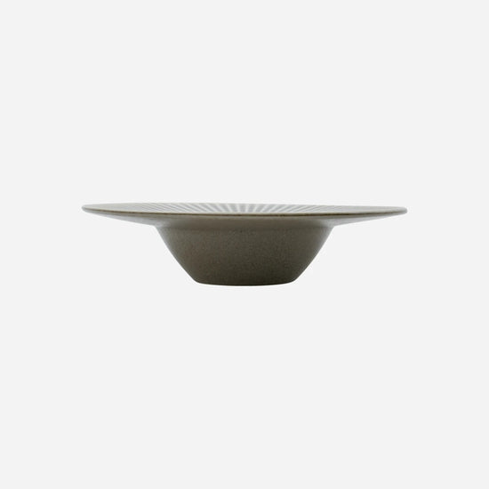 Pasta plate, HDPleat, Grey;Brown