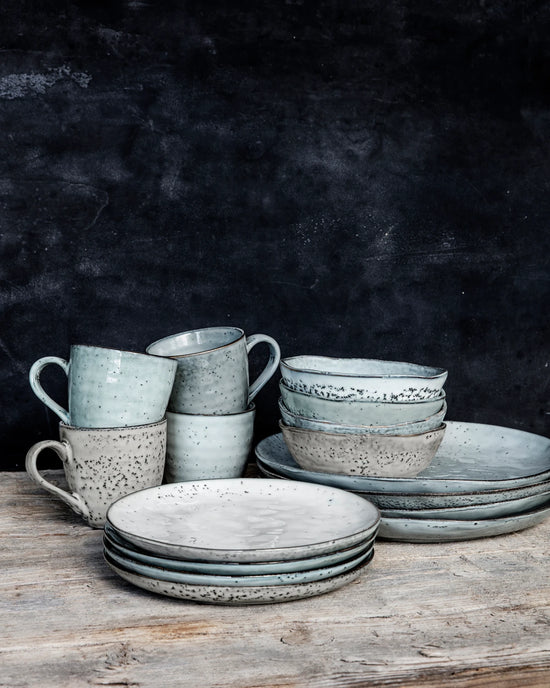 Dinner plate, HDRustic, Grey, Blue