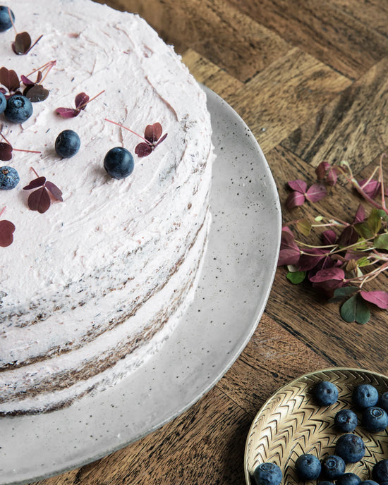 Cake dish, HDRustic, Grey, Blue
