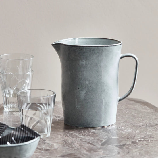 Kanne, Rustic, Grau/Blau