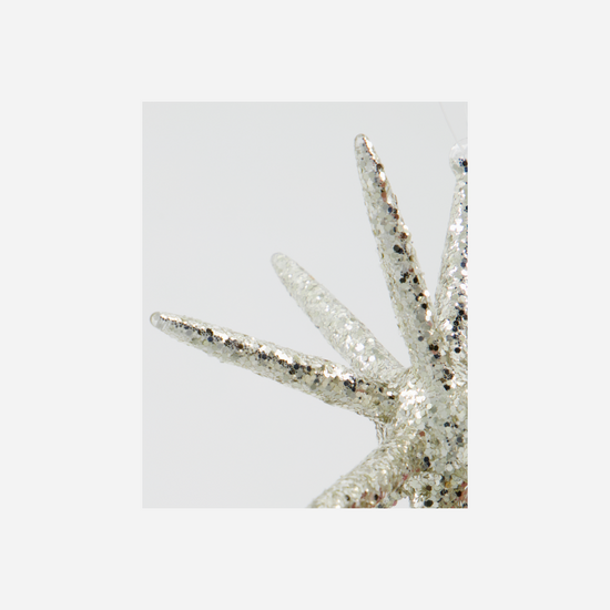 Ornamente, HDSpike, Silber m. Glitzer