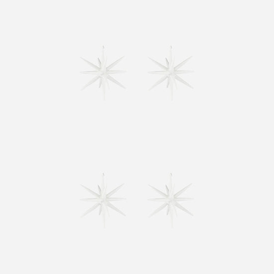 Julepynt, HDSpike, Hvid m. glimmer