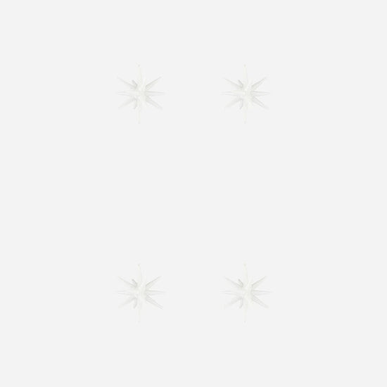 Julepynt, HDSpike, Hvid m. glimmer